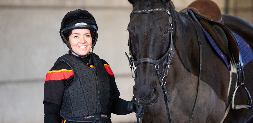 Emma with her horse, Venus