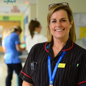 Louise Alberts working at hospital