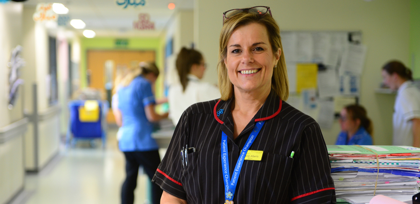 Louise Alberts working at hospital