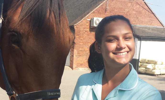 Melissa Shanker next to her horse