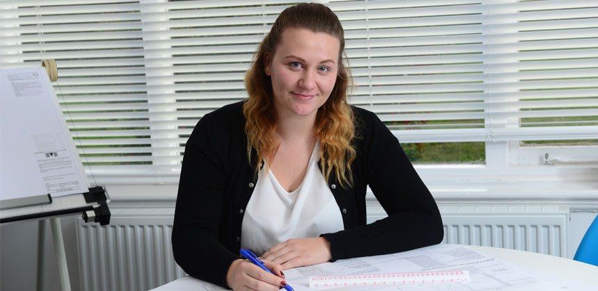 Suzanne Butler in an office