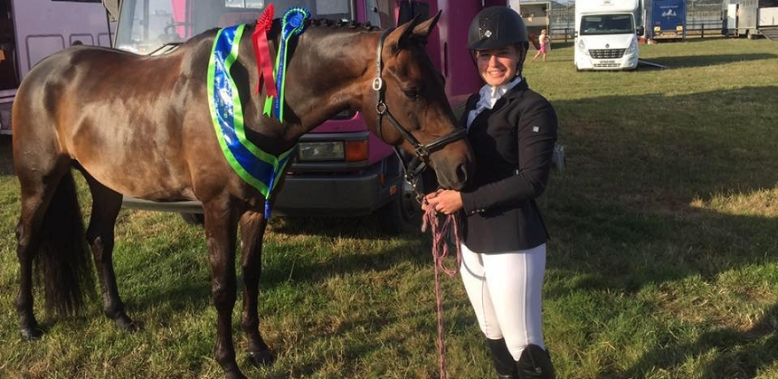 Georgia Brereton with her pony, Heaven