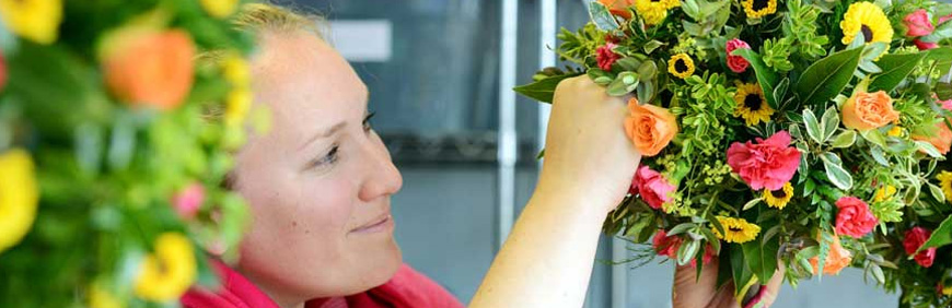 florist arranging flowers