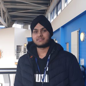 A-level student Sukhbir Singh at the Joseph Wright Centre