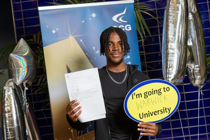 Lorenzo holding his results.