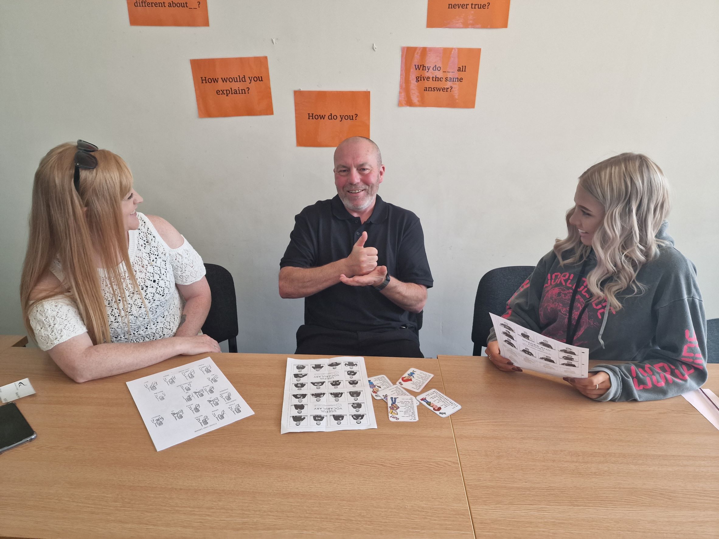 Spectrum Housing staff being taught British Sign Language.