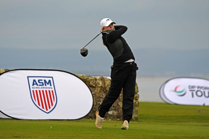 Ella Whaley teeing off.