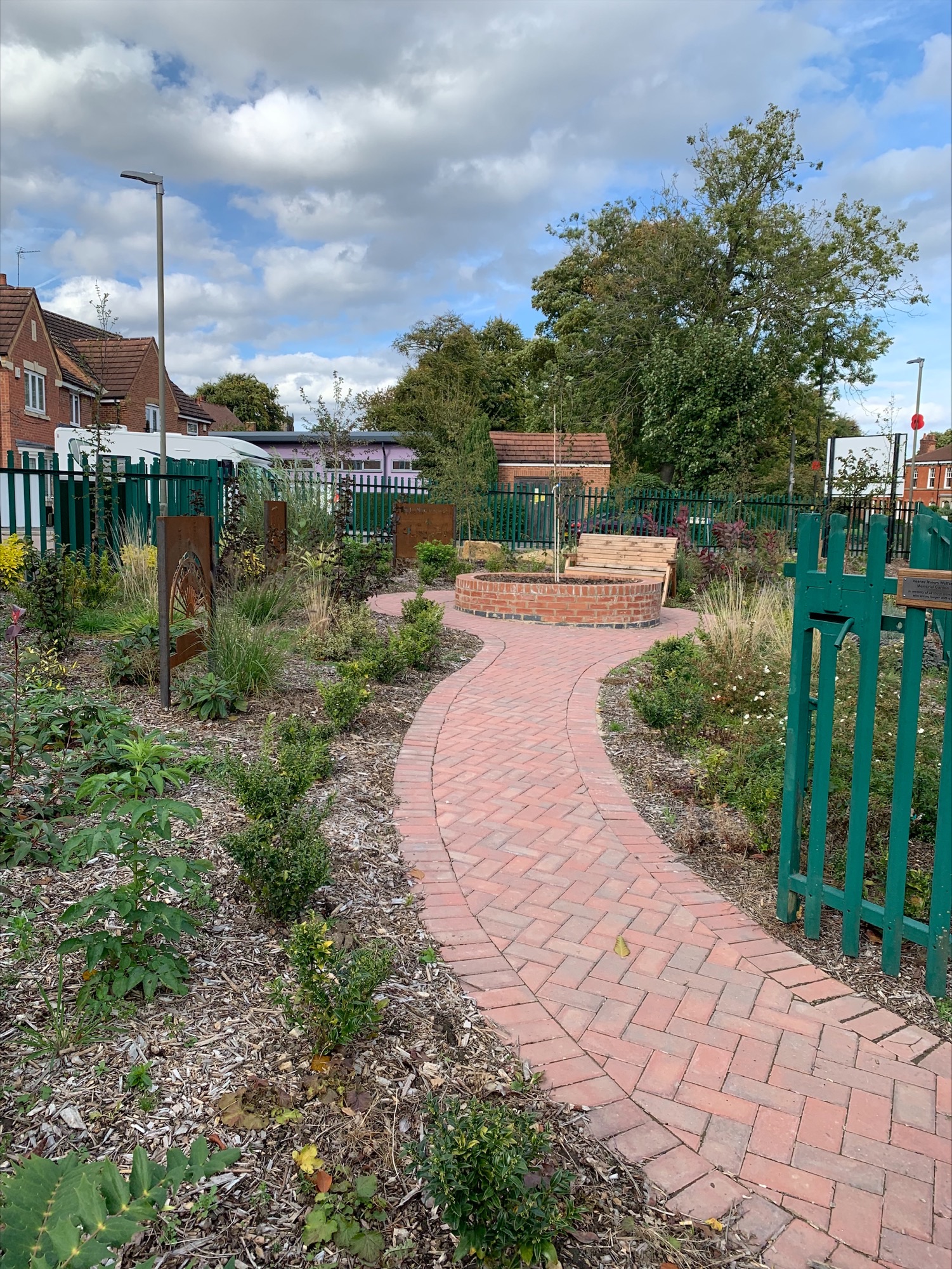 The memorial garden at Heanor Miner's Welfare.