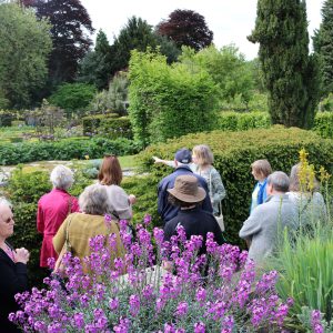 People attending a plant show at Broomfield Hall.