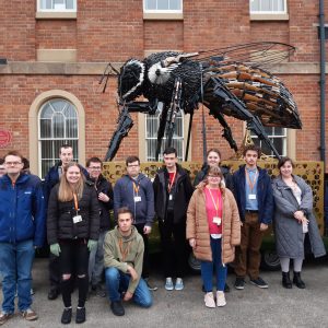 Students at the Roundhouse stood by the Anti-violence Bee.