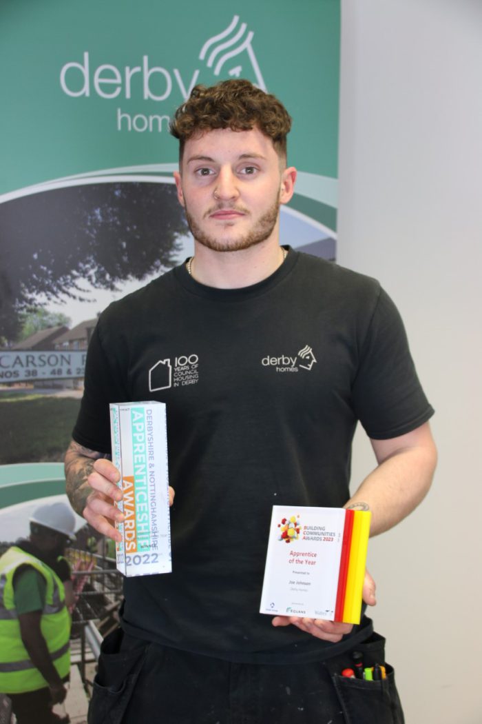 Joe Johnson, Derby College apprentice at Derby Homes.