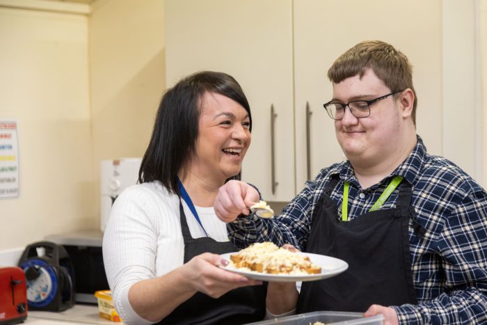 Sarah-Jane Walsh with Inclusion student Tyler