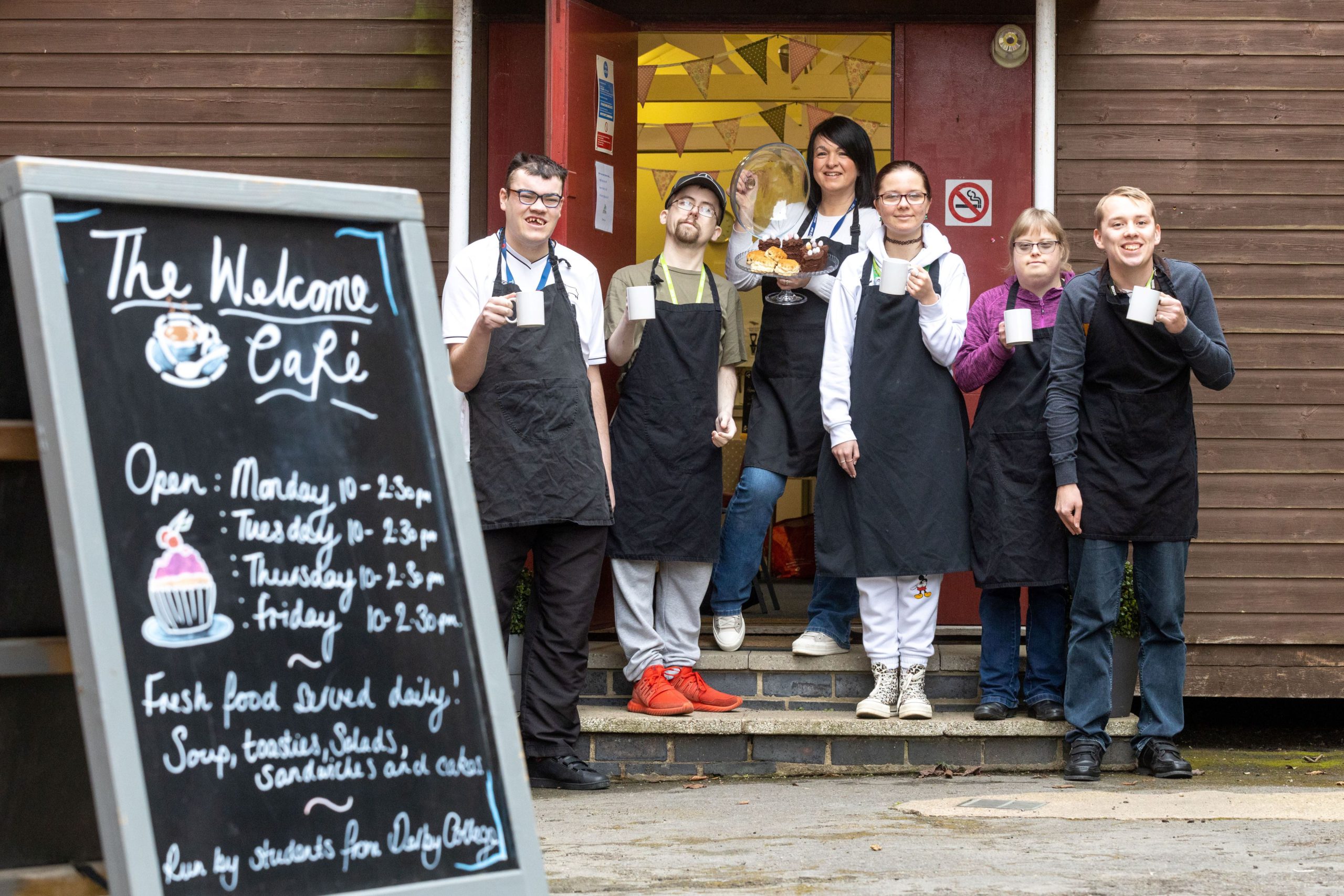 Sarah-Jane Walsh with the Welcome Cafe students