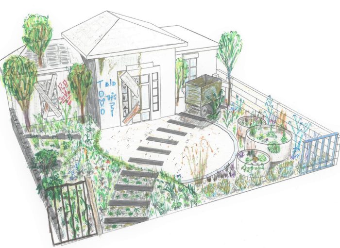 Derby College's show garden design.