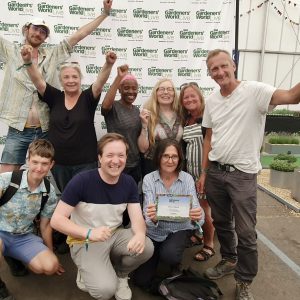 Horticulture students holding their certificate.