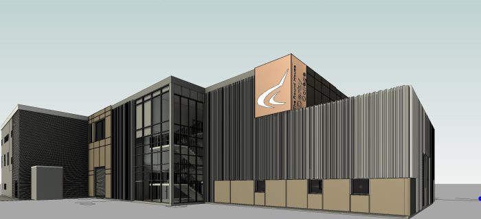 Architects design of the new building.