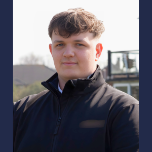 Young Public Services student wearing a black coat.