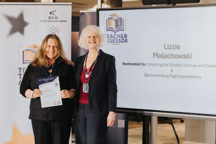 Derby College Group teacher and award winner Pam Ogle.