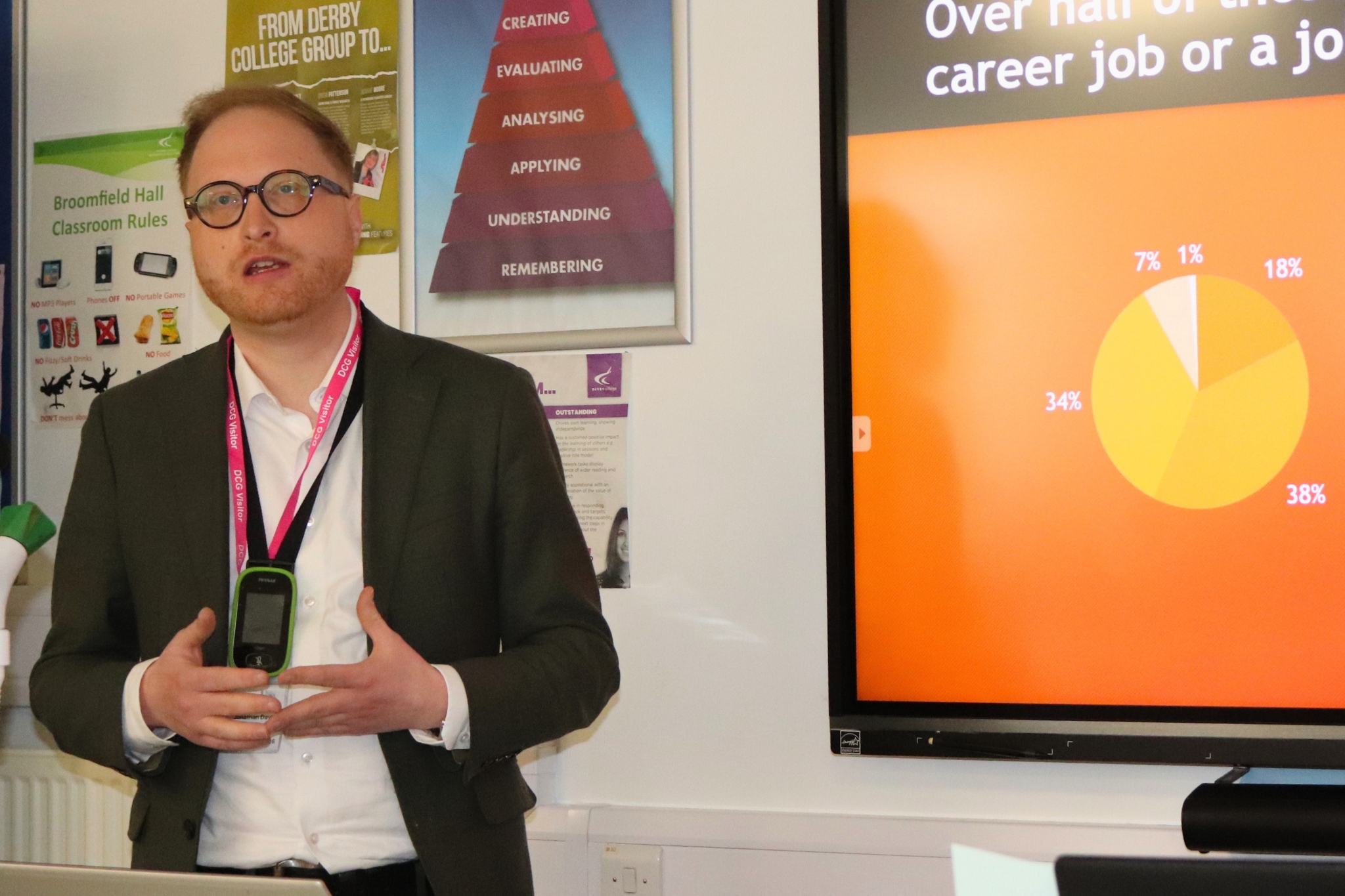 Mid Derbyshire MP Jonathan Davies speaking at Broomfield Hall.