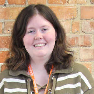 Former student Charlotte Willis after completing Level 1 adult social care via SWAP, highlighting learner success.