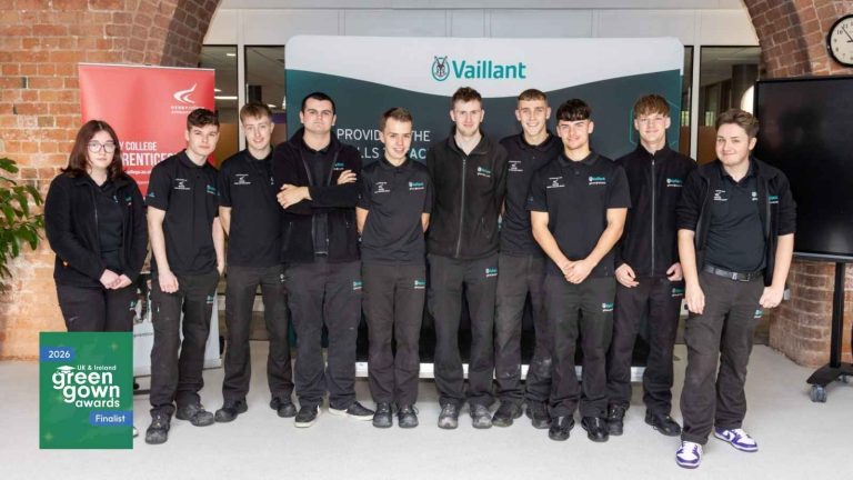 Derby College and Vaillant Low carbon technician apprentices at The Roundhouse