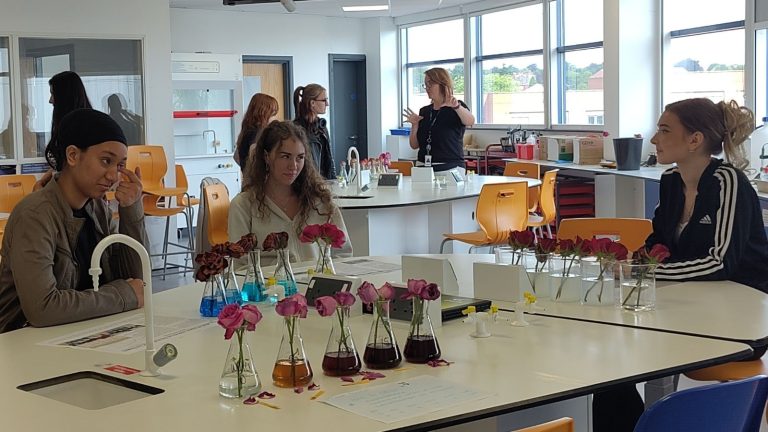 T Level Science students working on their projects for Myton Horticulture
