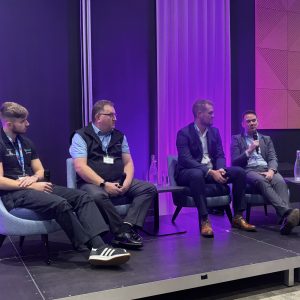 A panel of industry experts and apprentices at the Derby Property Summit