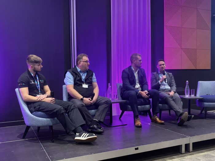 A panel of industry experts and apprentices at the Derby Property Summit